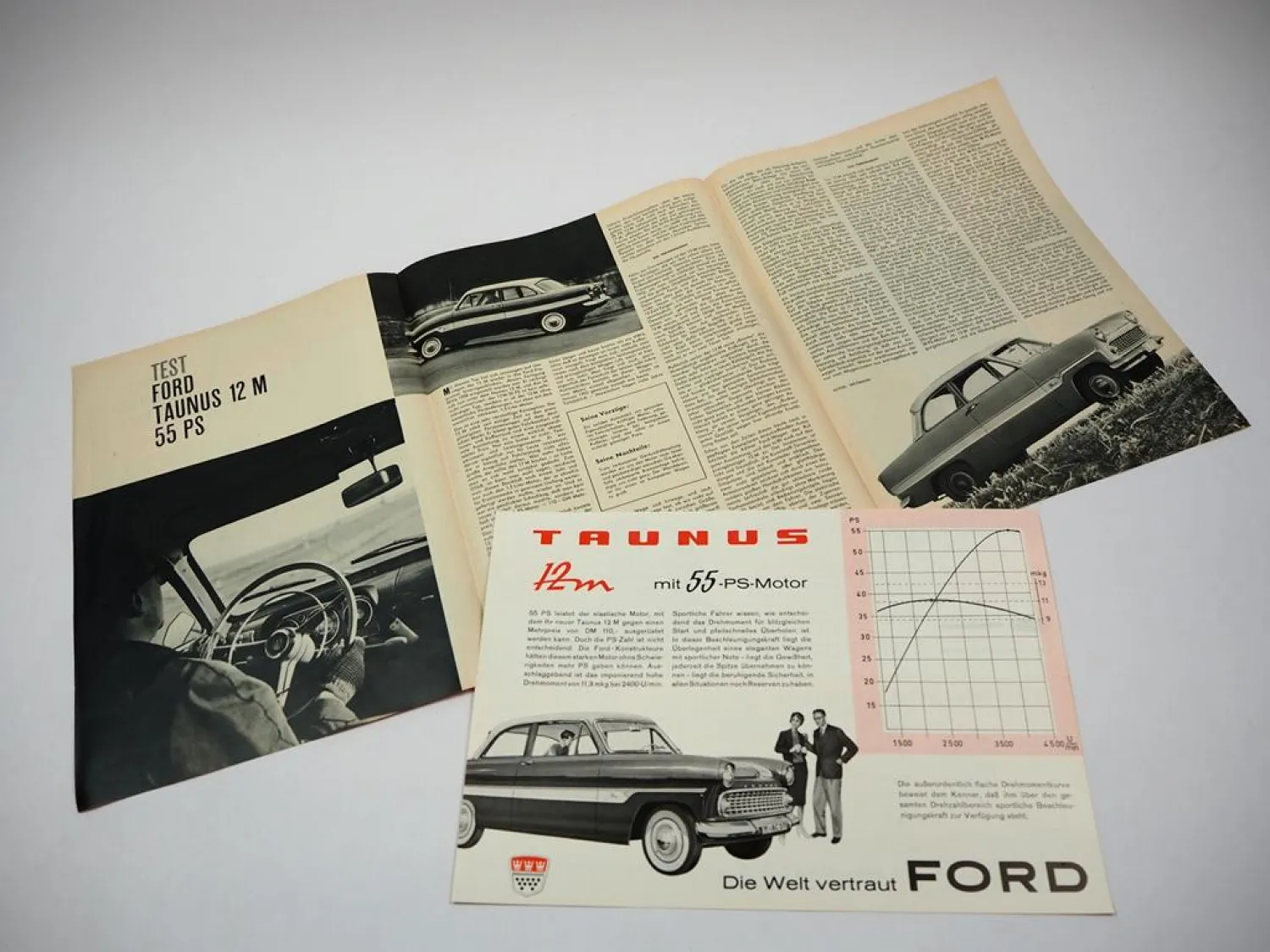 Original Sonderdruck Das Auto Motor & Sport Ford Taunus 12 M G13 Seitenstreifen