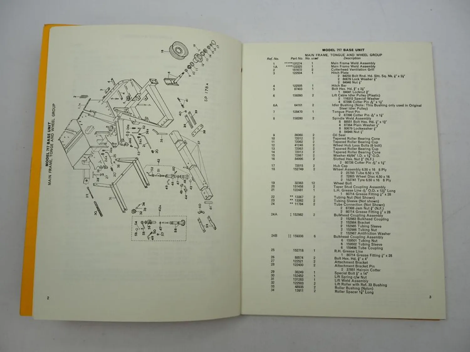 Original Sperry New Holland 717 Feldhäcksler Ersatzteilliste Parts List 1970