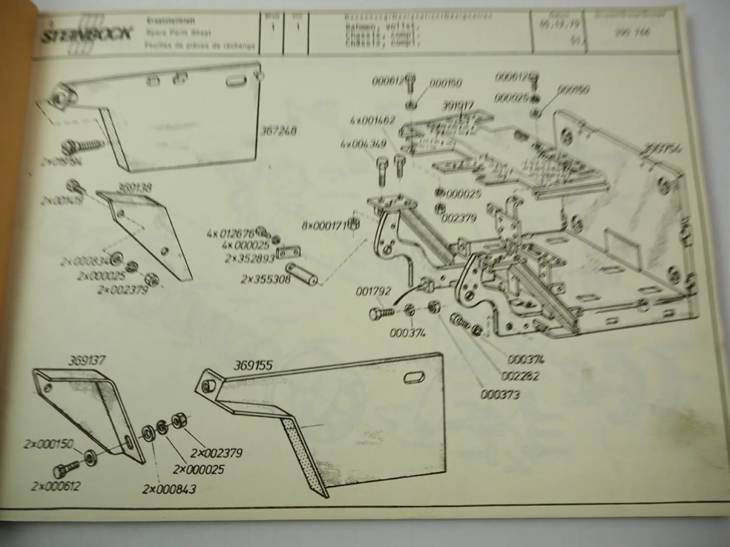 Original Steinbock EFG 1HC 320Z Elektrostapler Ersatzteilkatalog Spare Parts 79