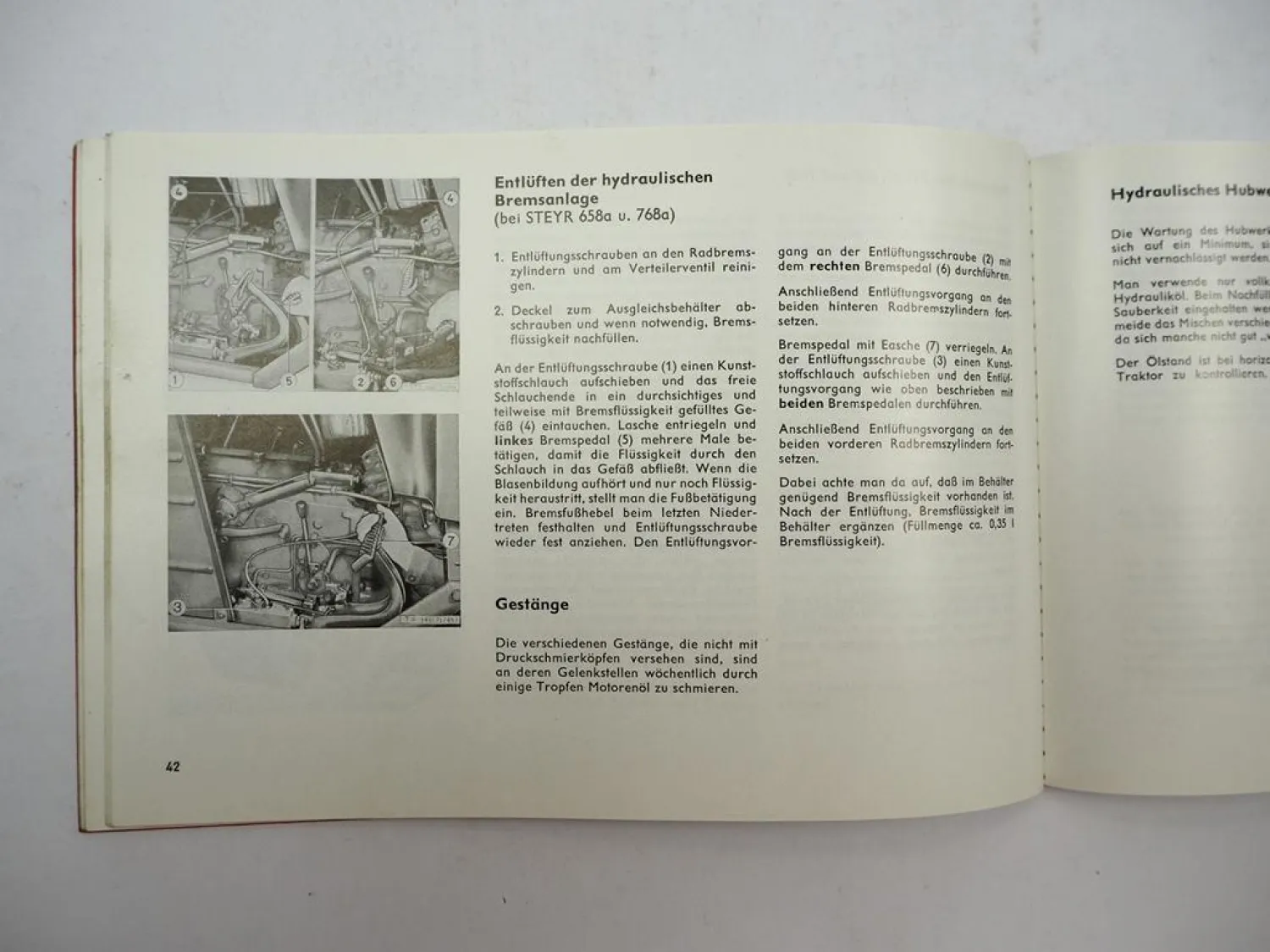 Original Steyr 658 768 a Traktor Betriebsanleitung Bedienung Wartung 1978