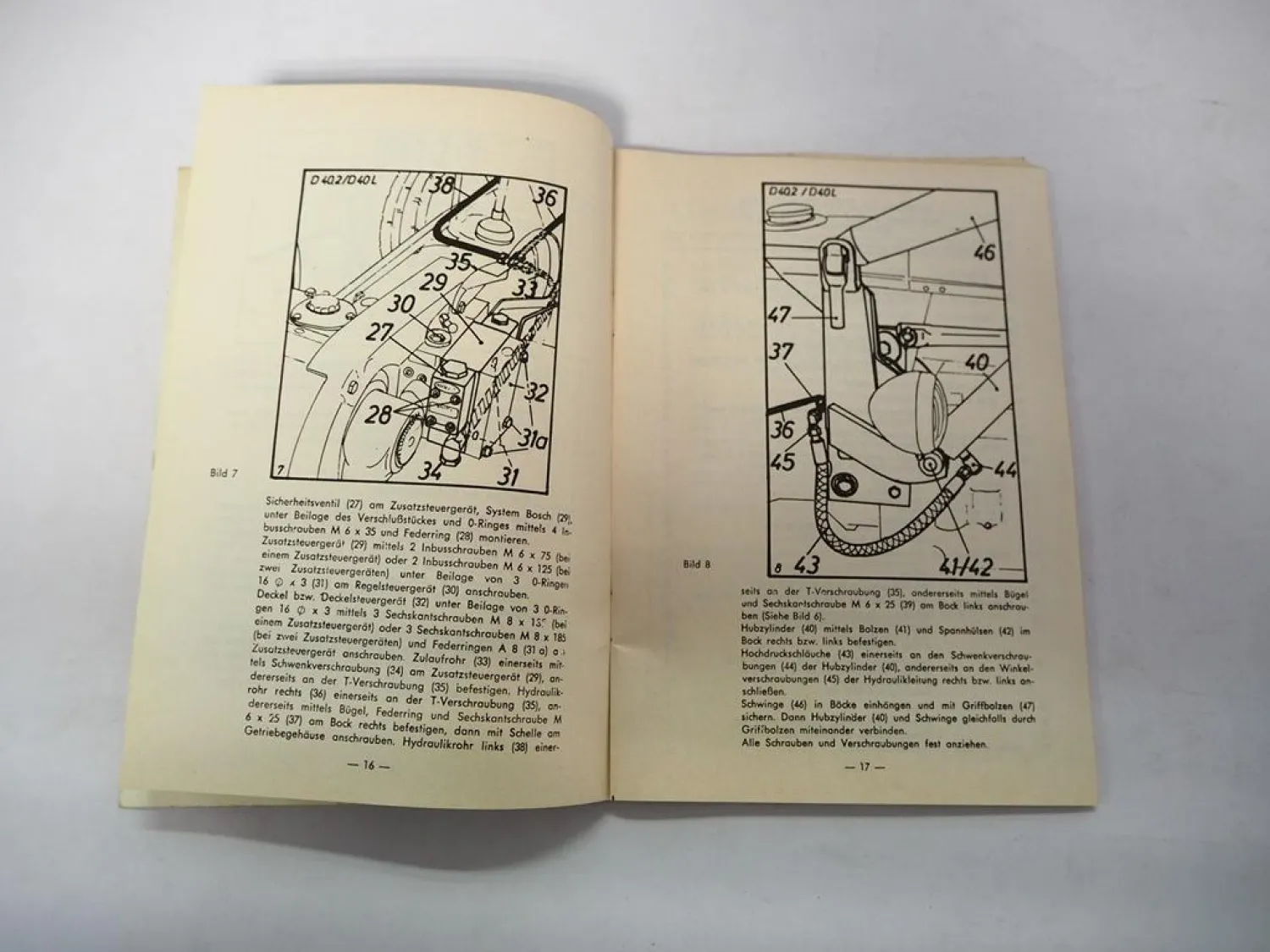 Original Stoll Frontlader Anbauanleitung Ersatzteilliste für Deutz Schlepper 1969