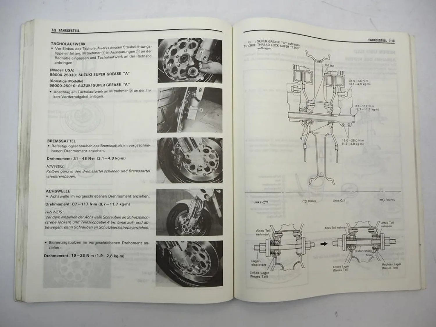 Original Suzuki GSX-R750W Werkstatthandbuch Wartung Reparaturanleitung 1992