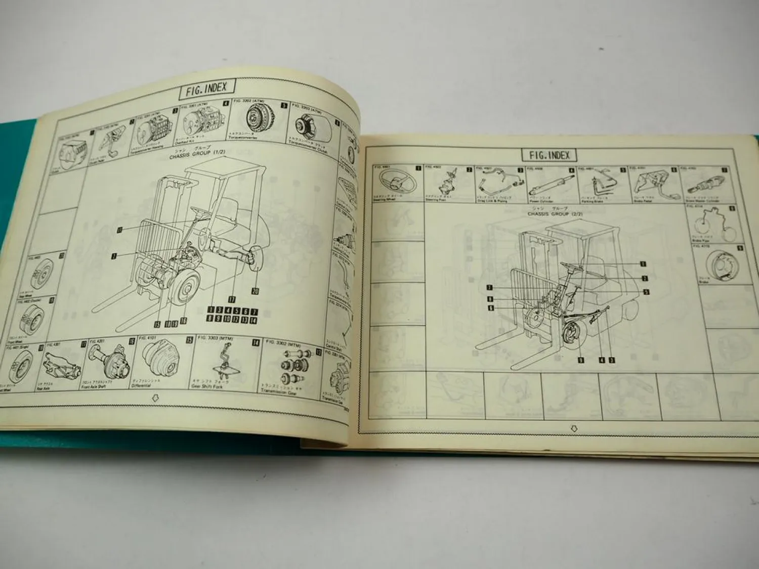 Original Toyota 42-4FG15 Fork Lift Truck Parts Catalog Ersatzteilliste Gabelstapler