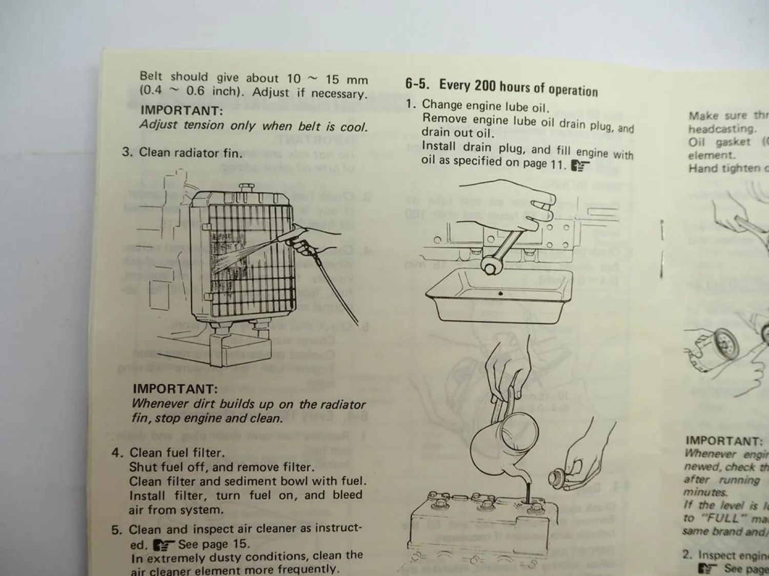 Original Yanmar T 80 90 LE 72 75 84 HLE Diesel Engine Operation Manual