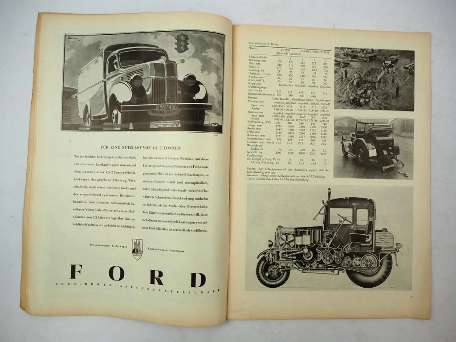 Original Zeitschrift Das Nutzfahrzeug 1/1950 LKW Traktor Onmibus