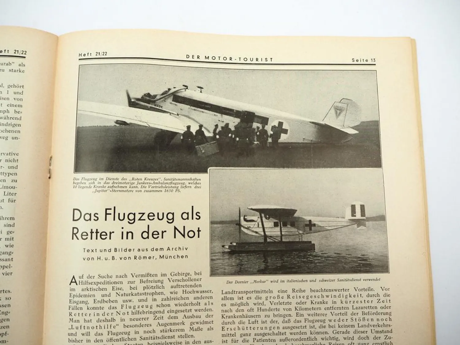 Original Zeitschrift Der Motor-Tourist Nr. 20 von 1931 DTC Motorrad PKW Flugzeug