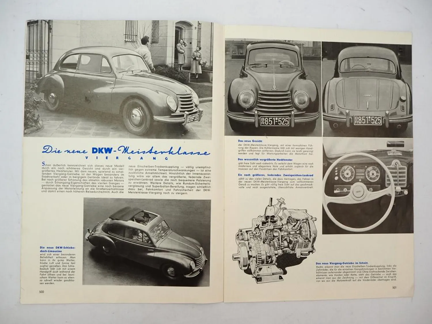 Original Zeitschrift DKW Nachrichten Nr. 22 1953 PKW Postbus Motorrad