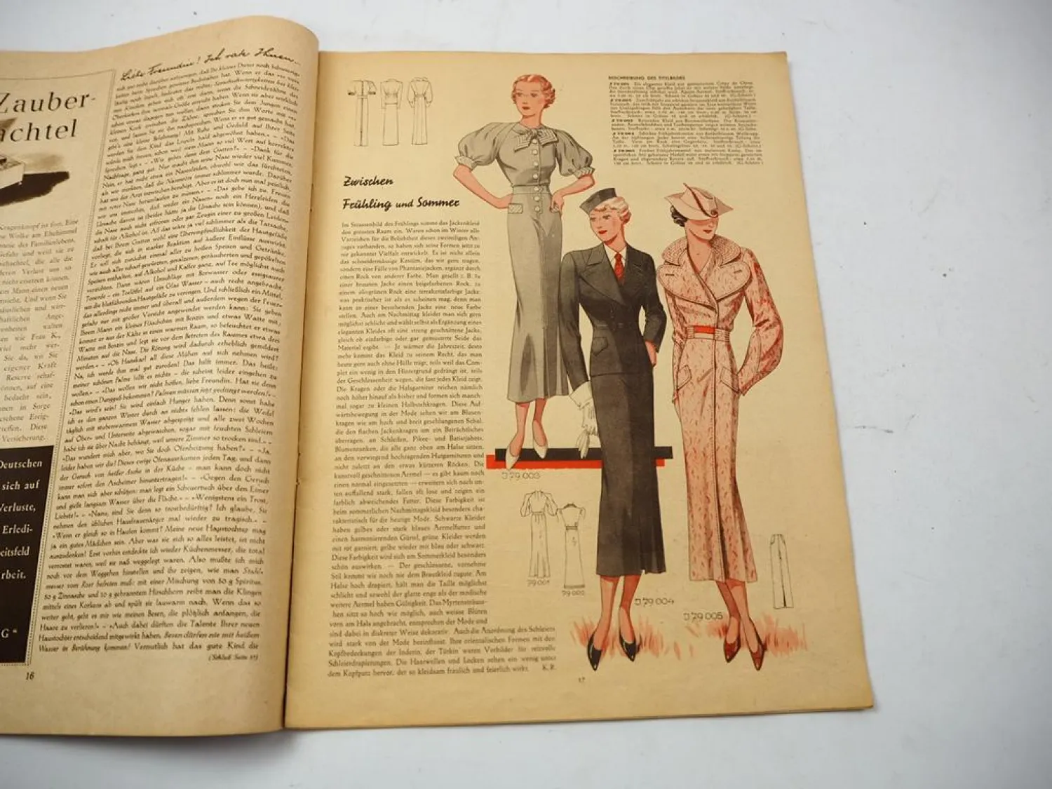 Original Zeitschrift Modenschau 1936 Damenmode