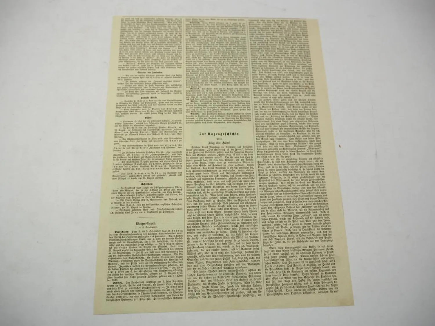 Original Zeitungsblatt Das Schützenfest in Deutz bei Köln 1869