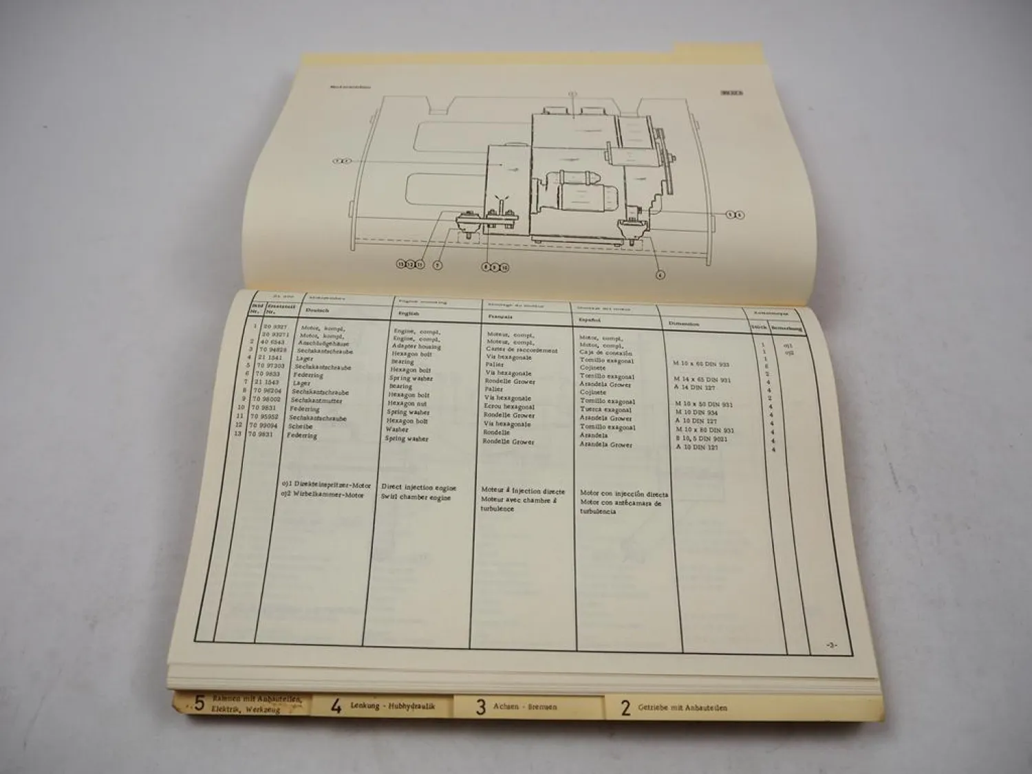 Original Zettelmeyer ZL500 Knicklader Ersatzteilliste Spare Parts List 1970er J.