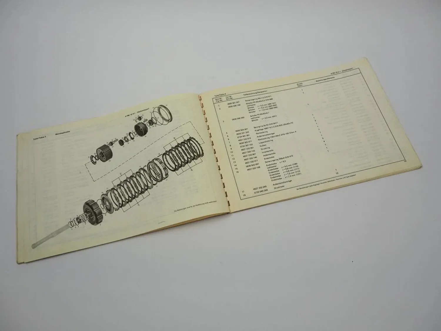 Original ZF 4 PW 18 H 1 Planetenwendegetriebe Ersatzteilliste Zettelmeyer 2/1975