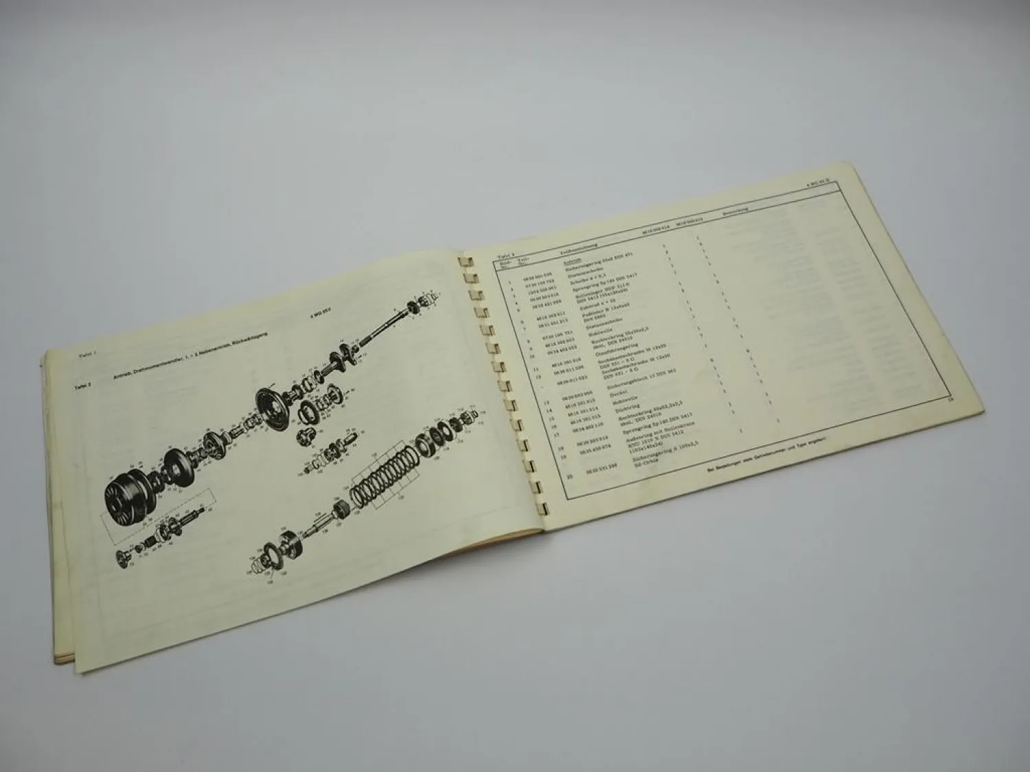 Original ZF 4 WG 65 II Viergang Wendegetriebe Ersatzteilliste Kaelble 02/1969