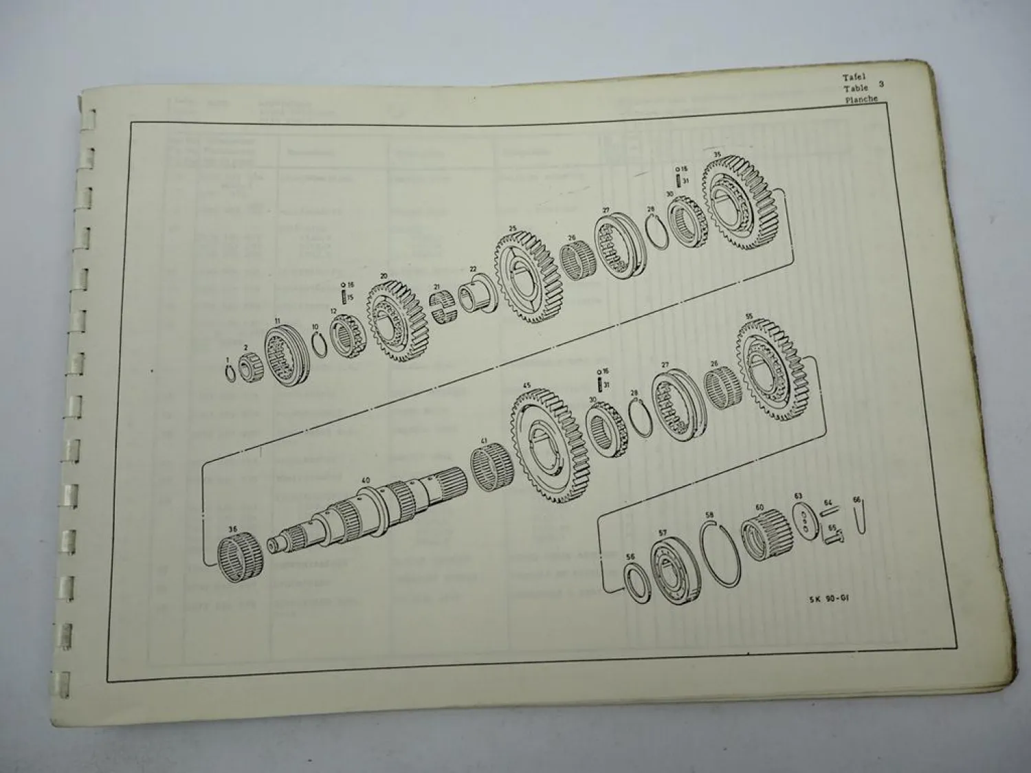 Original ZF 5 K-90 GP Allklauen Getriebe Ersatzteilliste DAF Parts List 04/1979