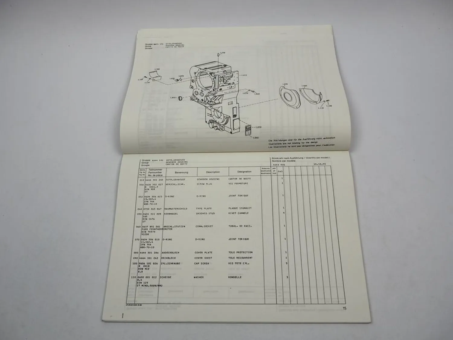 Original ZF 6 WG-200 Hydromedia Getriebe Ersatzteilliste Liebherr Parts List 90