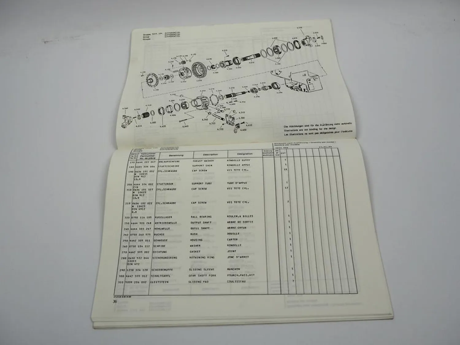 Original ZF 6 WG-200 Hydromedia Getriebe Ersatzteilliste Terex Parts List 1/1989