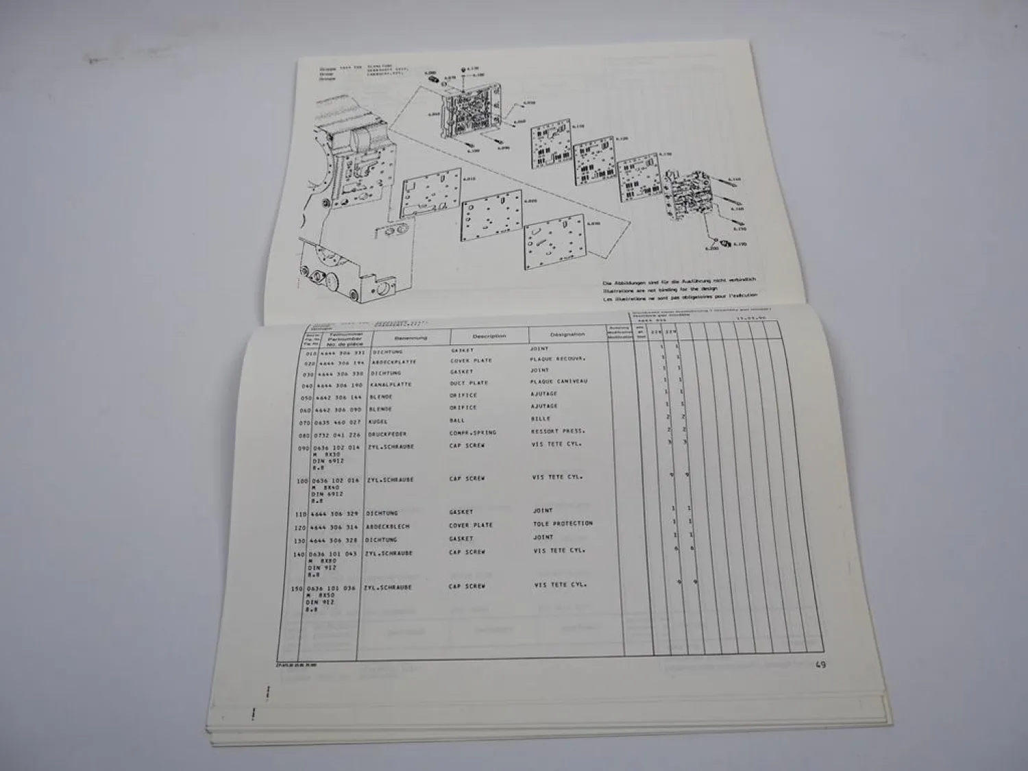 Original ZF 6 WG-200 Hydromediagetriebe Ersatzteilliste O&K Faun Parts List 3/90