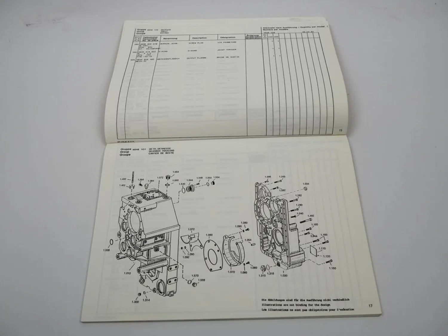 Original ZF 6 WG-250 Hydromediagetriebe Ersatzteilliste Terex Parts List 04/1997
