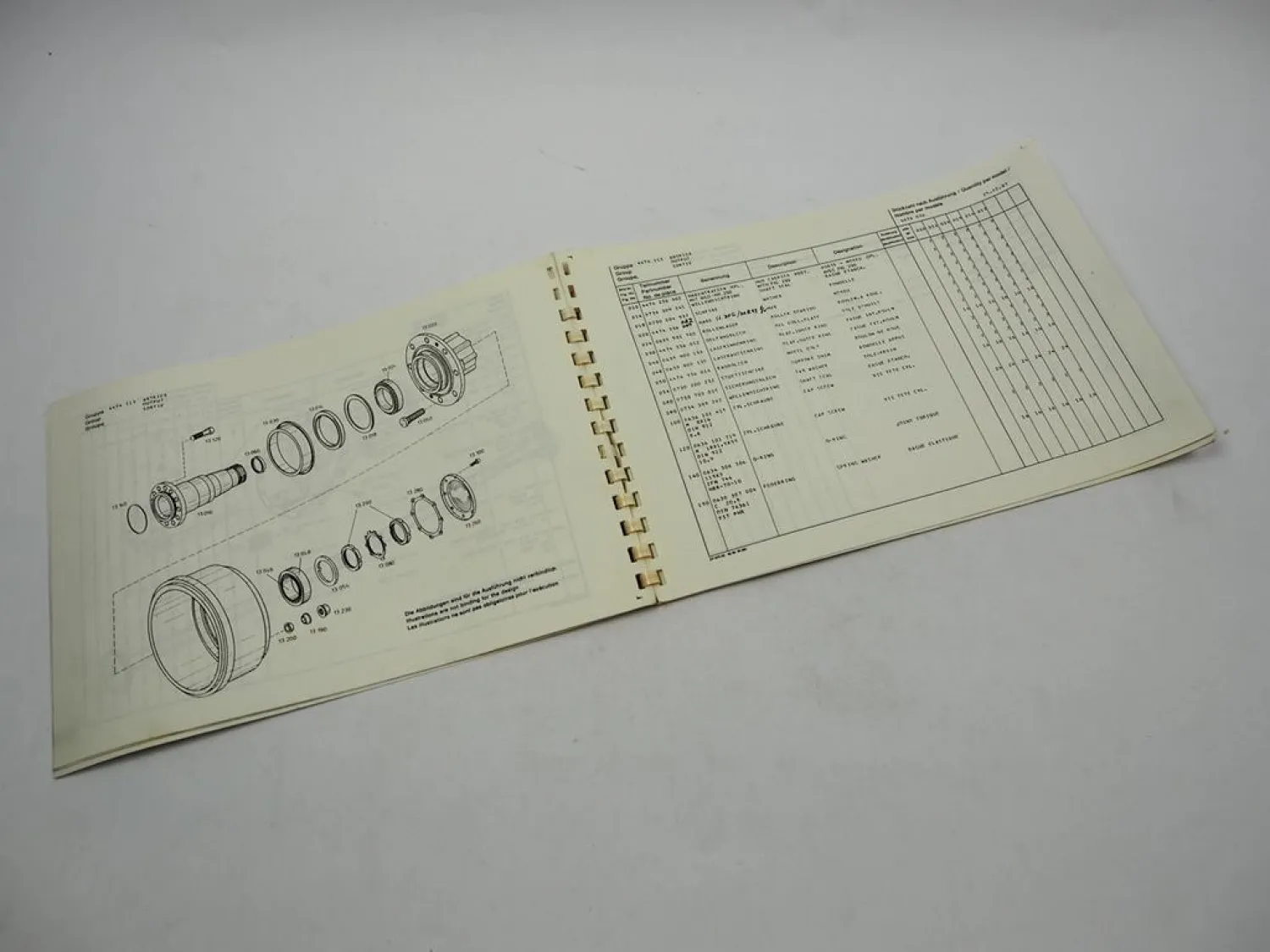 Original ZF A-80 Starrachse Ersatzteilliste Auwärter Spare Parts List 02/1987