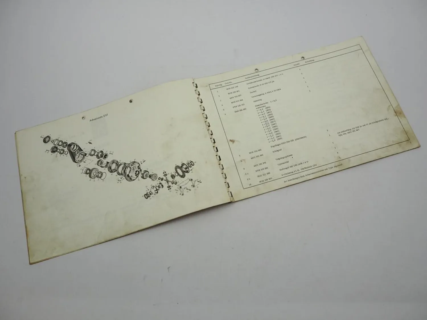 Original ZF Achseinsatz DST Ersatzteilliste Kässbohrer Schmiervorschrift 10/1969