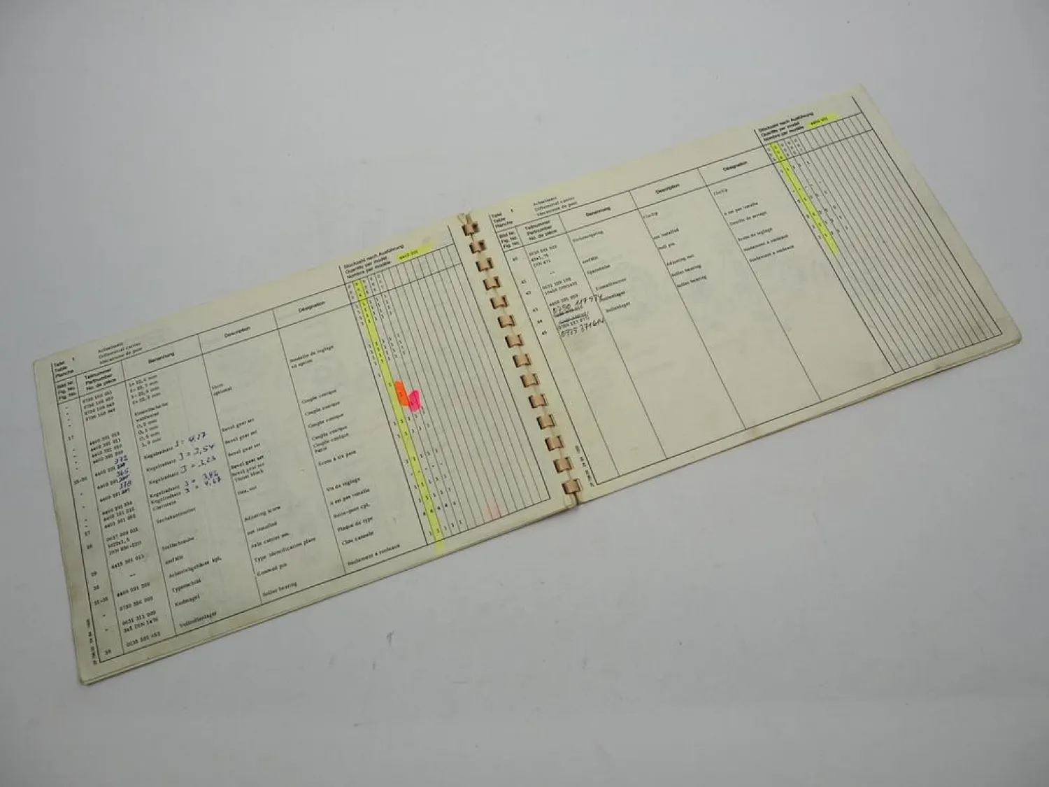 Original ZF Achseinsatz S 9 Ersatzteilliste Kässbohrer Spare Parts List ca. 80 J