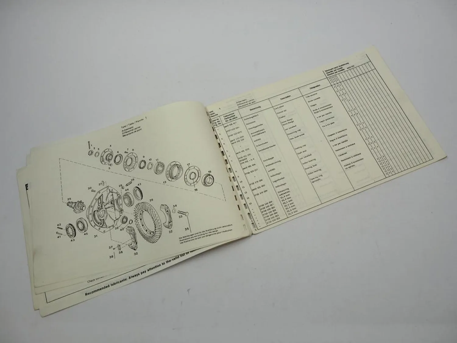 Original ZF Achseinsatz S Ersatzteilliste Neoplan Bus Spare Parts List 10/1986