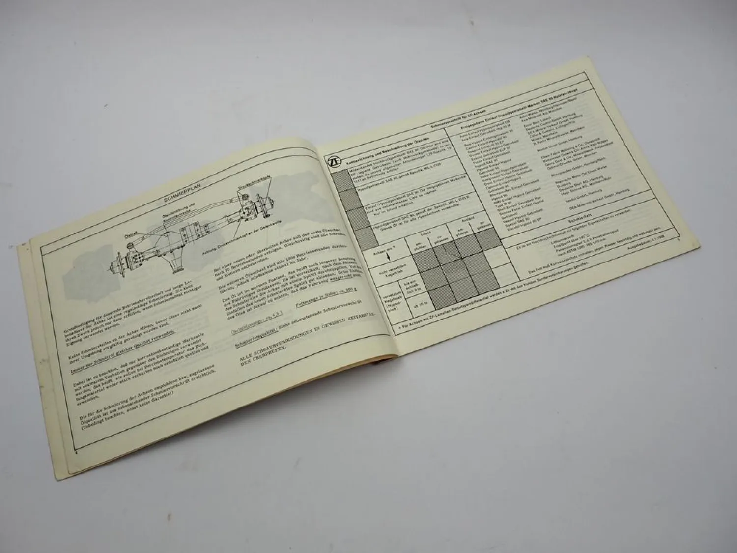 Original ZF AL-1550 Lenkachse Ersatzteilliste Güldner Eicher Lanz 01/1968