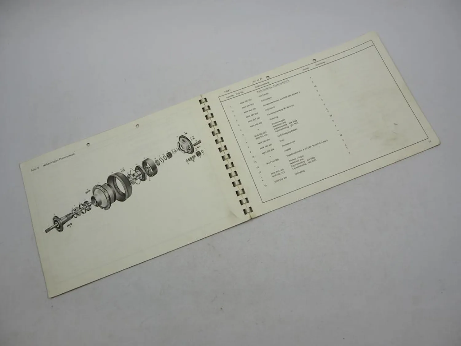 Original ZF AP-11/L Planeten Starrachse Ersatzteilliste ASJ Volvo Bus LKW 1969