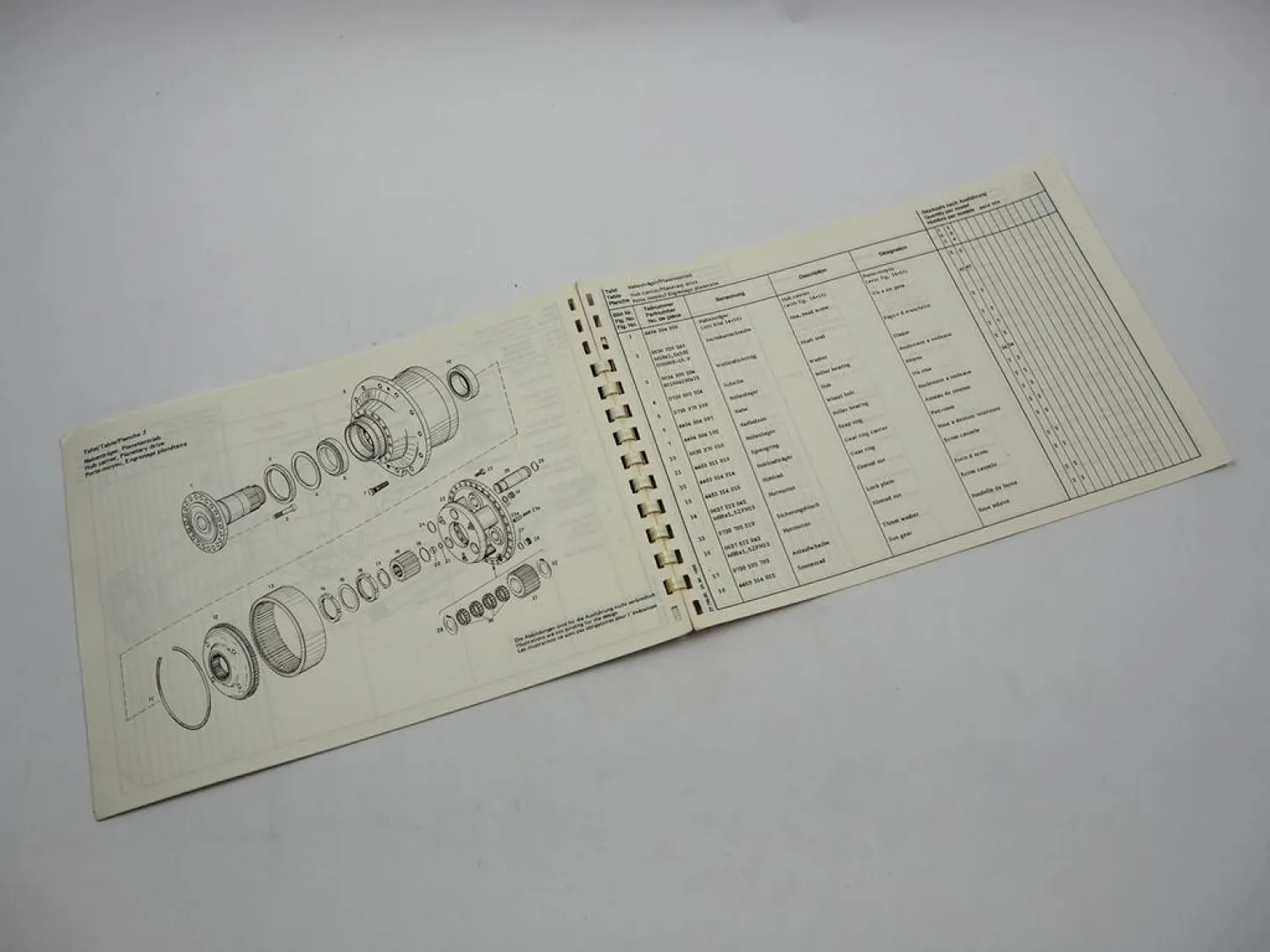 Original ZF AP-15/R Planetenachse Ersatzteilliste Faun Parts List 05/1986
