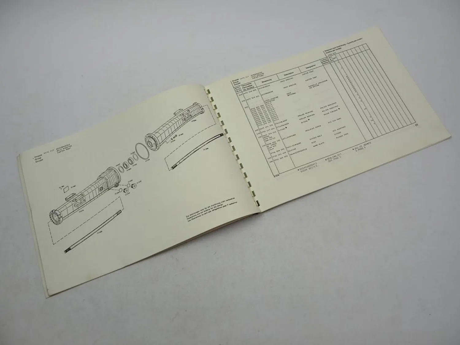 Original ZF AP-355 B Planeten Achse Ersatzteilliste Liebherr Parts List 09/1983