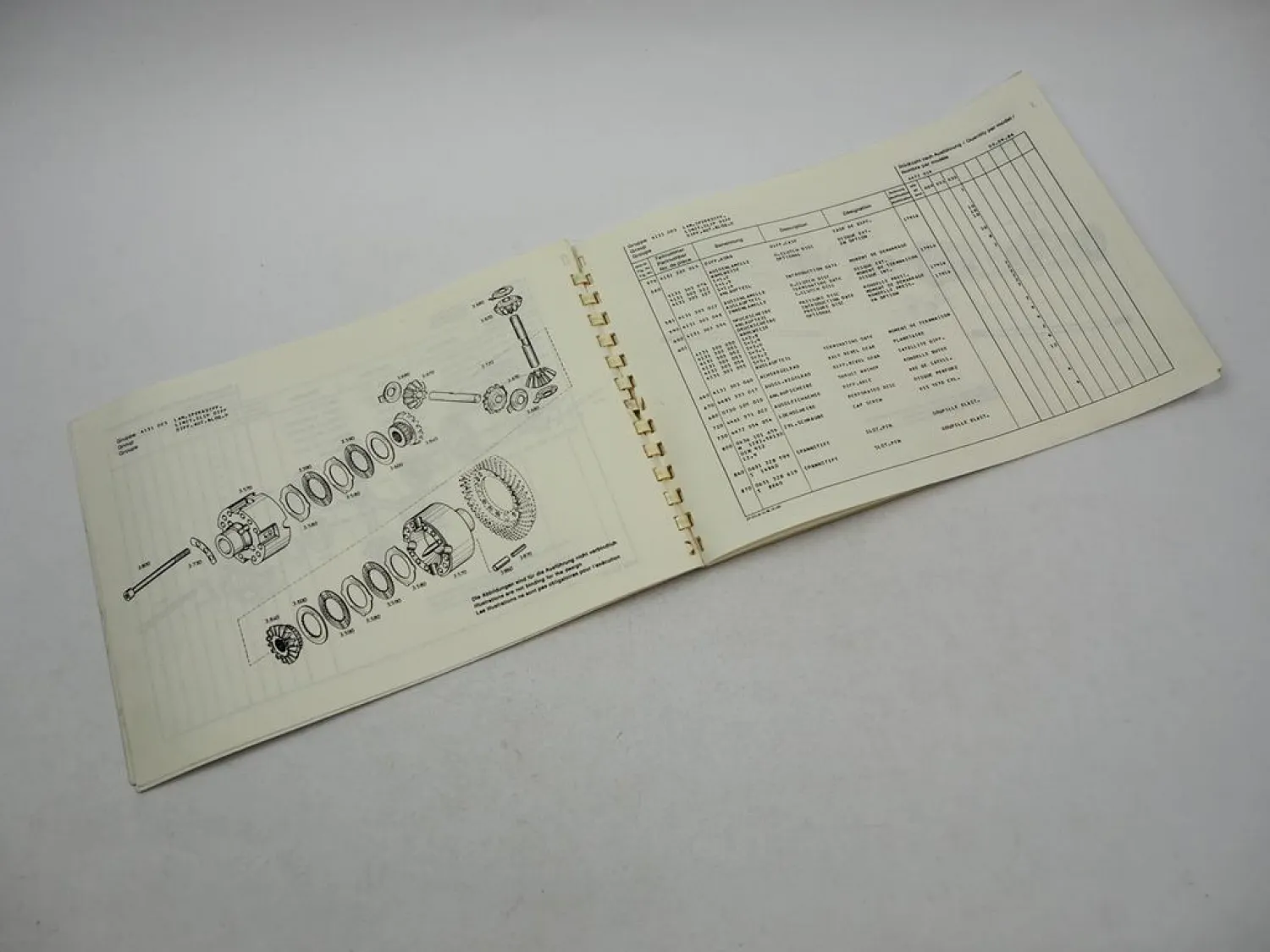 Original ZF AP-355 B Planeten Achse Ersatzteilliste Liebherr Parts List 09/1986