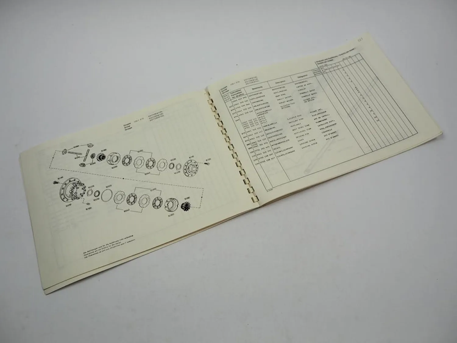 Original ZF AP-407 Planeten Achse Ersatzteilliste Hanomag Parts List 06/1986