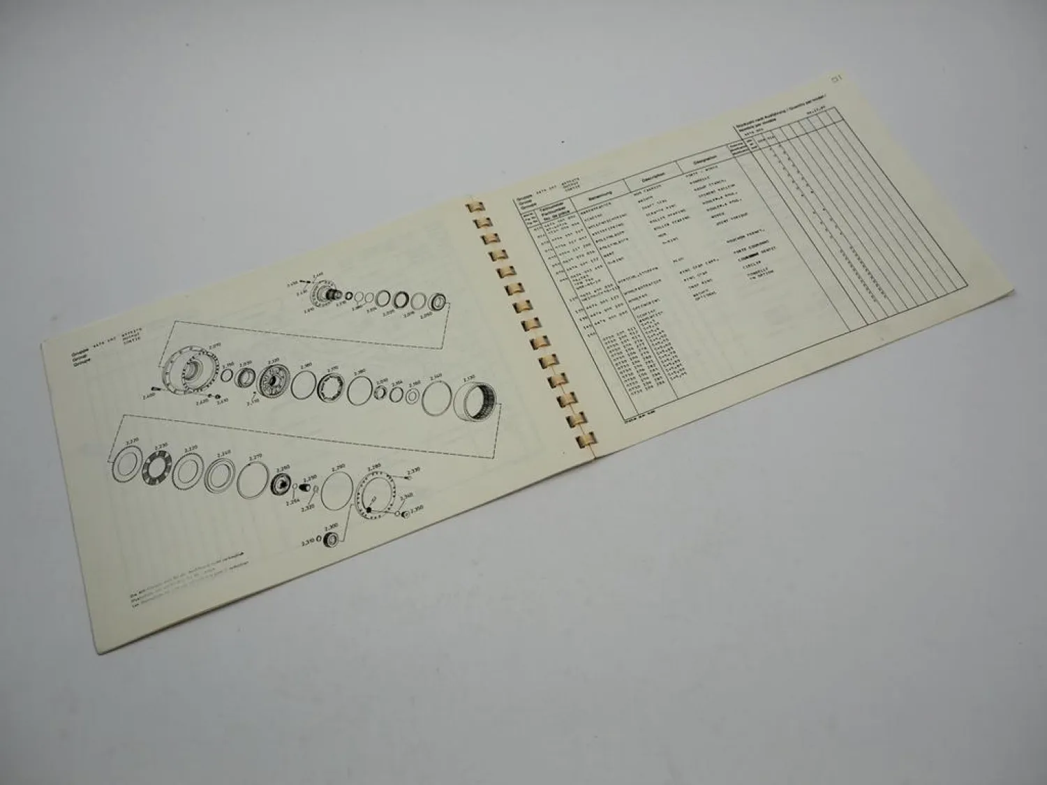 Original ZF AP-407 Planeten Achse Ersatzteilliste Liebherr Parts List 12/1985