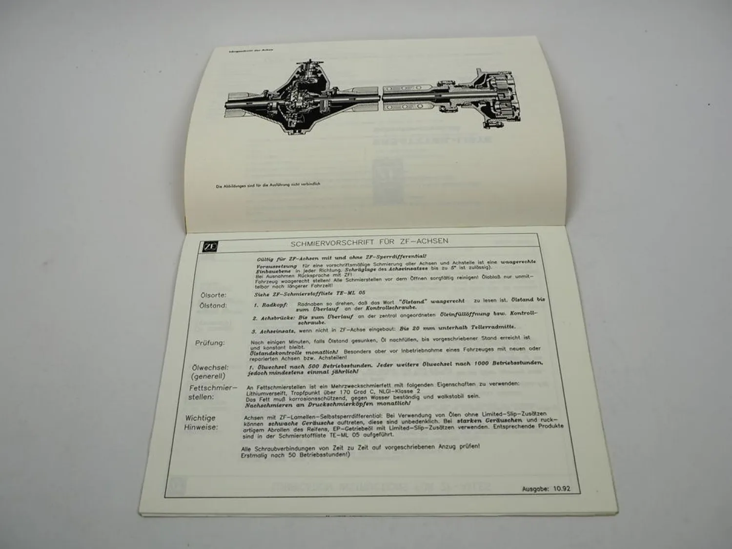 Original ZF AP-5/DK Planetenstarrachse Ersatzteilliste Frisch Baumaschinen 11/73