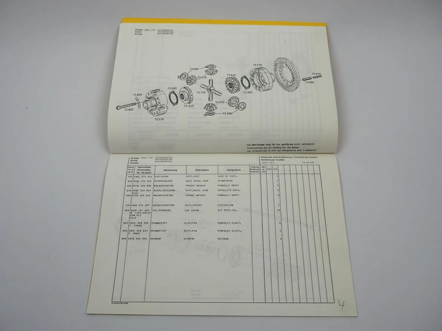 Original ZF AP-B 355 Planetenachse Ersatzteilliste Sennebogen Parts List 03/1990