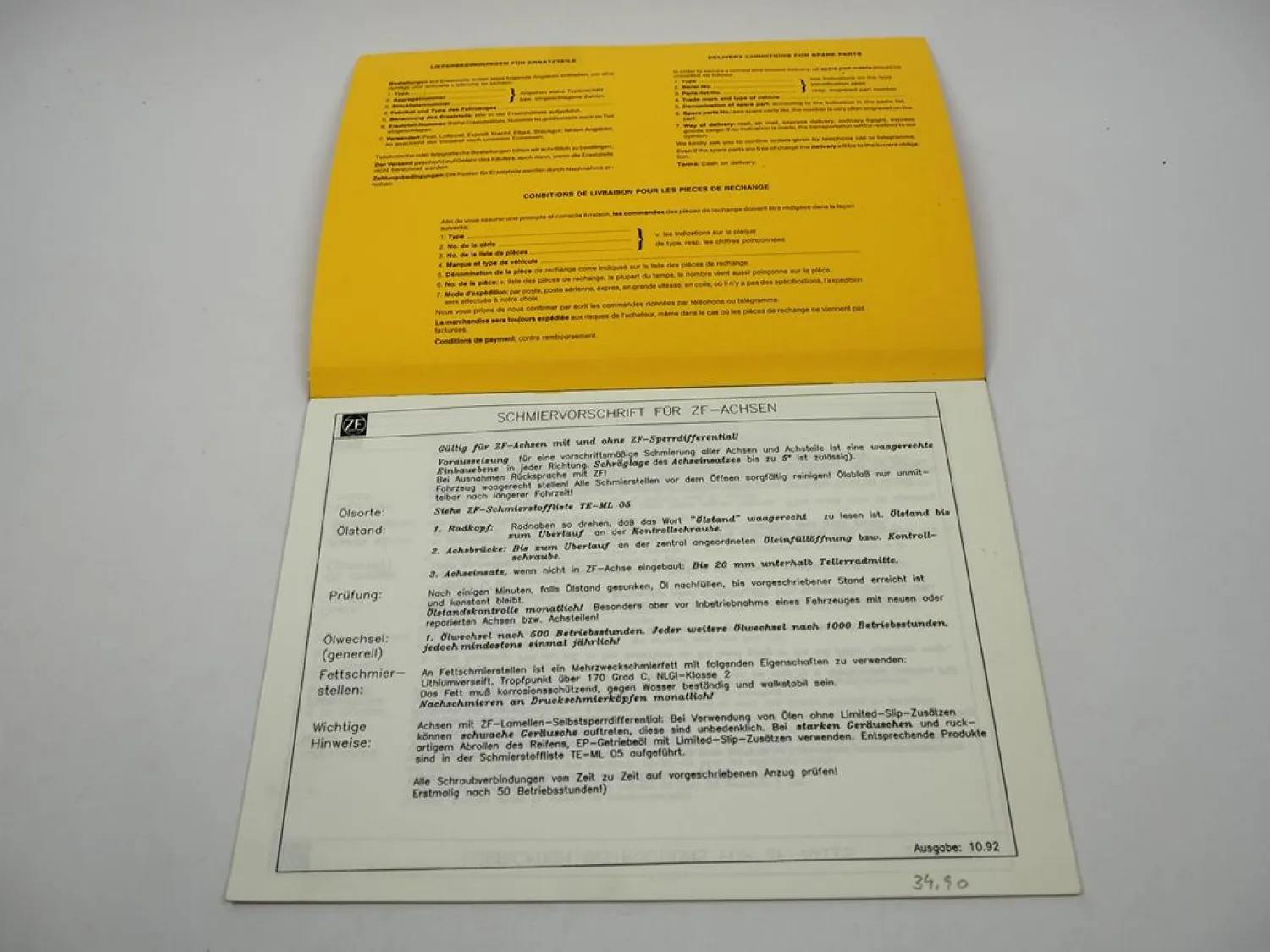 Original ZF APL-350 Planeten Lenkachse Ersatzteilliste John Deere Parts List 87