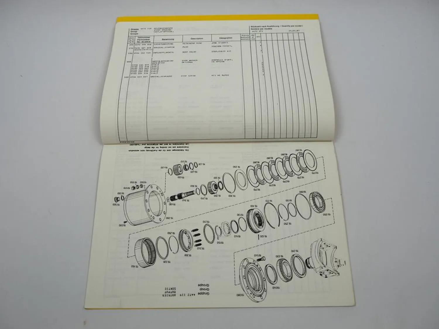 Original ZF APL-355/B Planetenlenkachse Ersatzteilliste Liebherr Parts List 1/87
