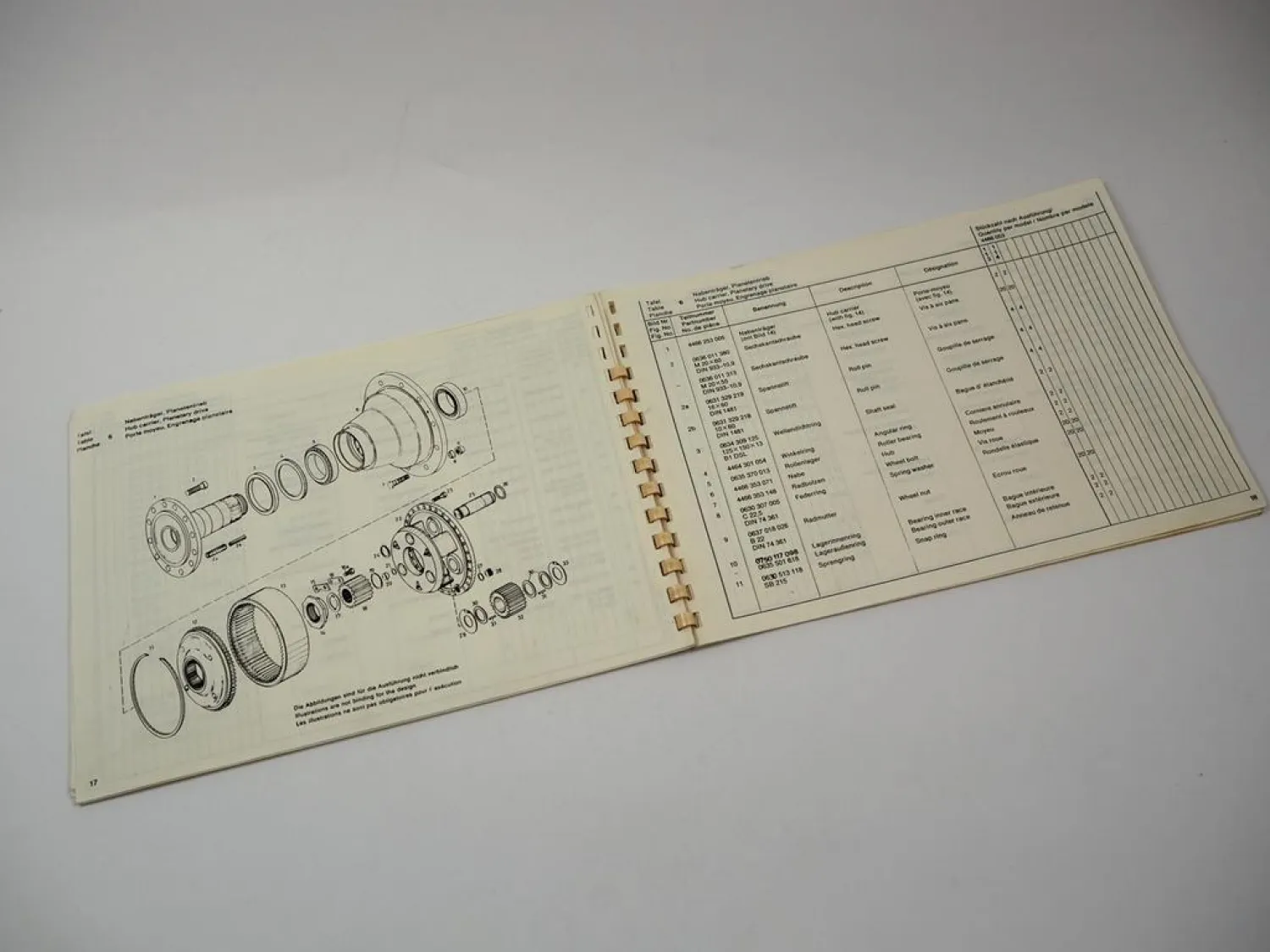 Original ZF APL-B 35/DK Planetenlenkachse Ersatzteilliste Parts List Gottwald 85