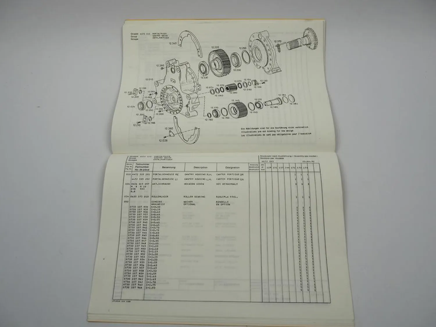 Original ZF AV-131 Starrachse Ersatzteilliste Kässbohrer Parts List 04/1992