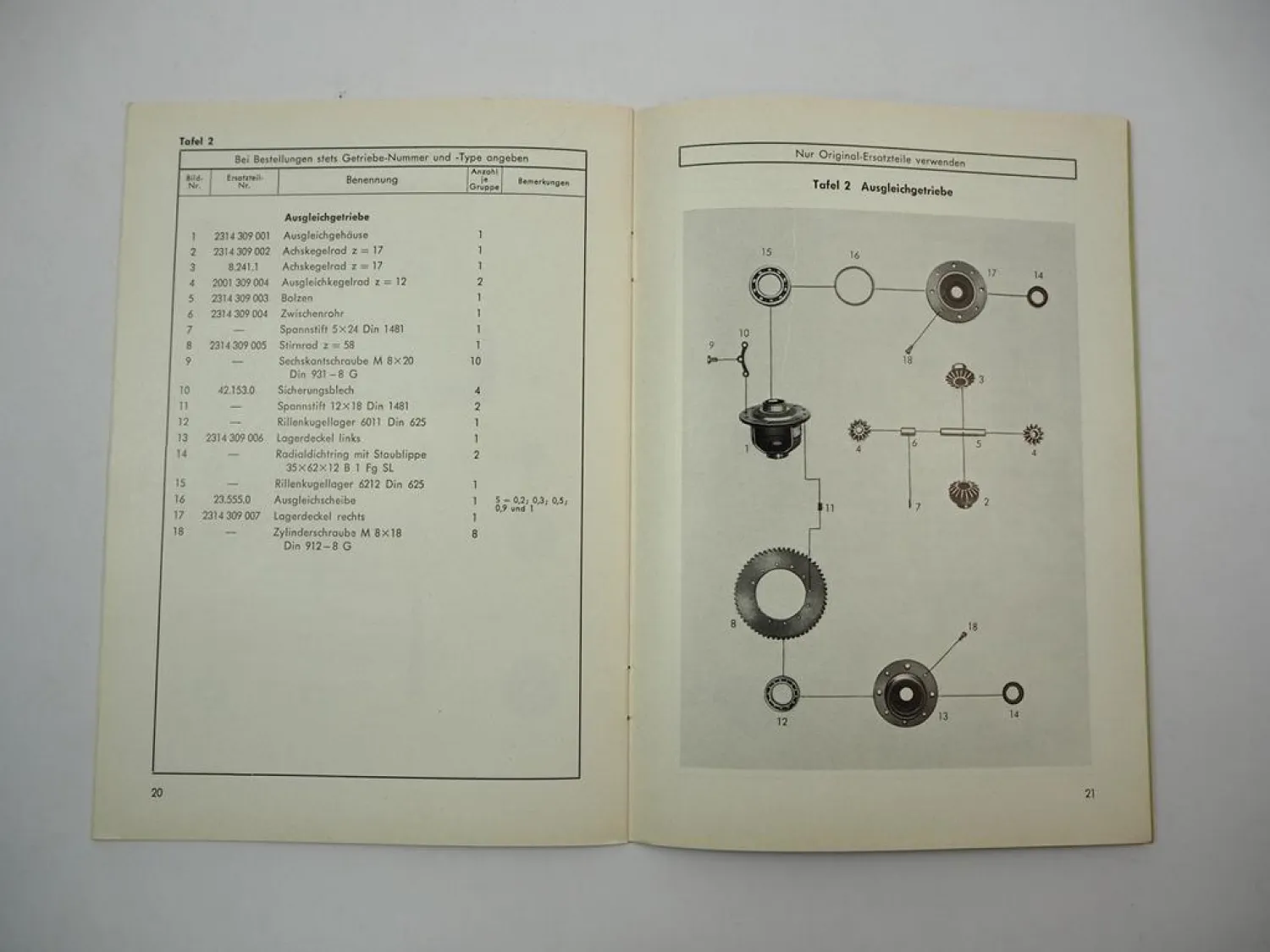 Original ZF MD-7 Köla Mähdrescher Getriebe Bedienungsanleitung Ersatzteilliste