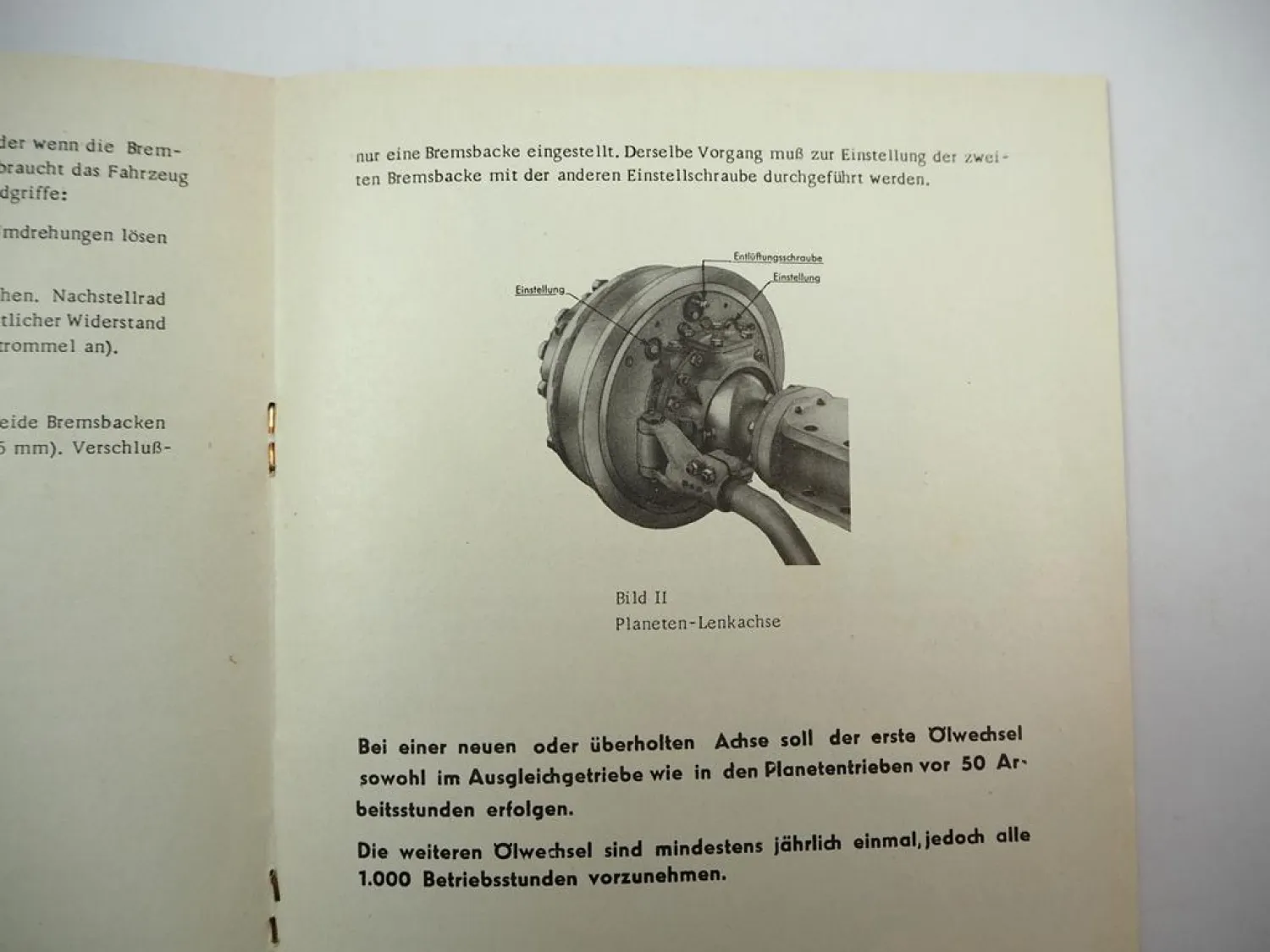 Original ZF Planetenachsen Wartungsanleitung Schmiervorschrift