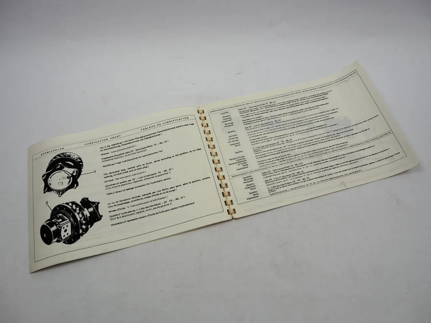 Original ZF RMF-140 Hydrostatischer Radmotor Ersatzteilliste Lanz Parts List