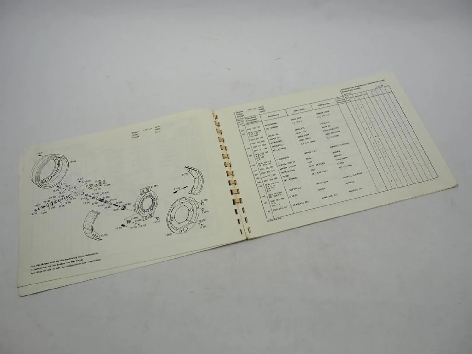 Original ZF RN-7000 Radkopf Ersatzteilliste Krupp Spare Parts List 03/1989