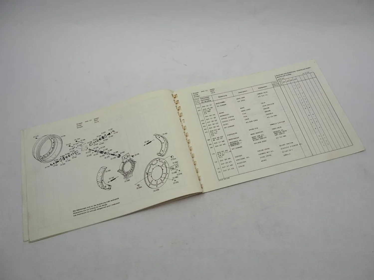 Original ZF RP-7000 Radkopf Ersatzteilliste Krupp Spare Parts List 07/1988