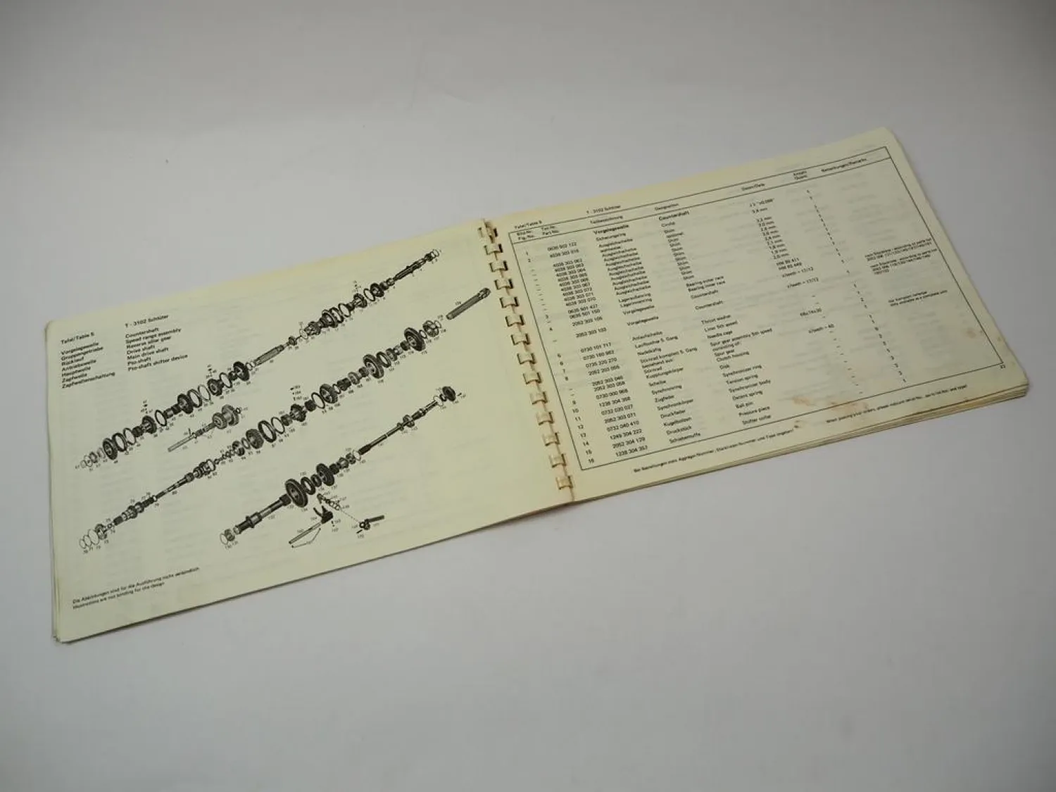 Original ZF T-3102 Schleppertriebwerk Ersatzteilliste Parts List Schlüter 1978