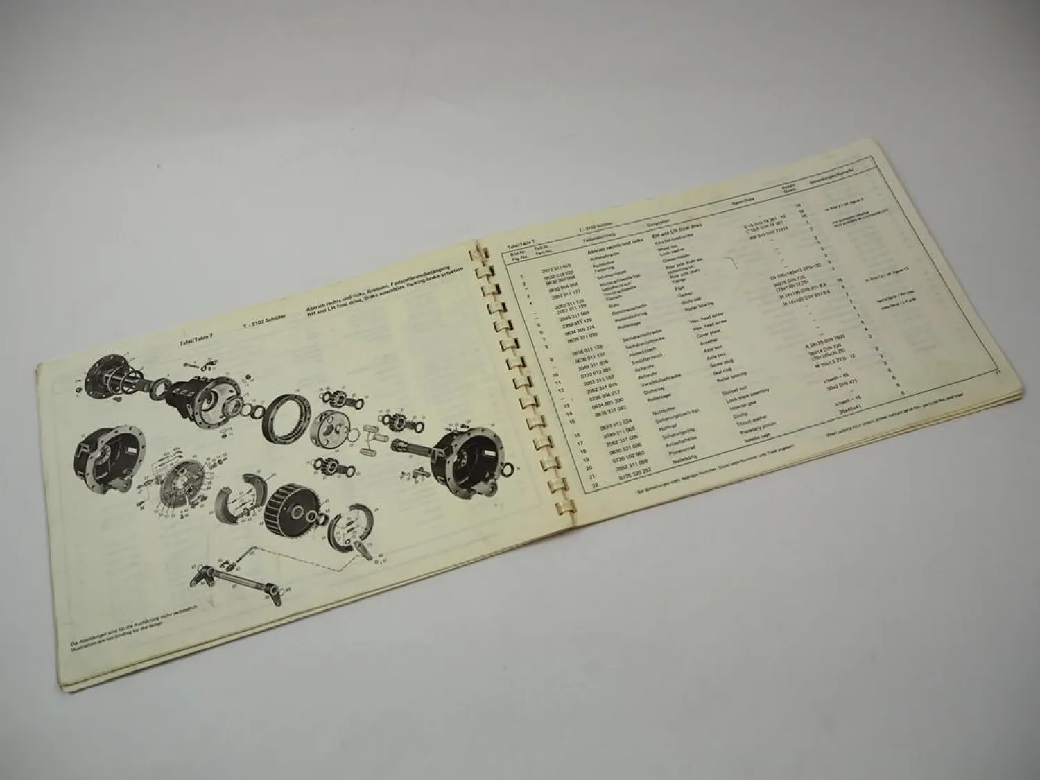 Original ZF T-3102 Schleppertriebwerk Ersatzteilliste Parts List Schlüter 1978