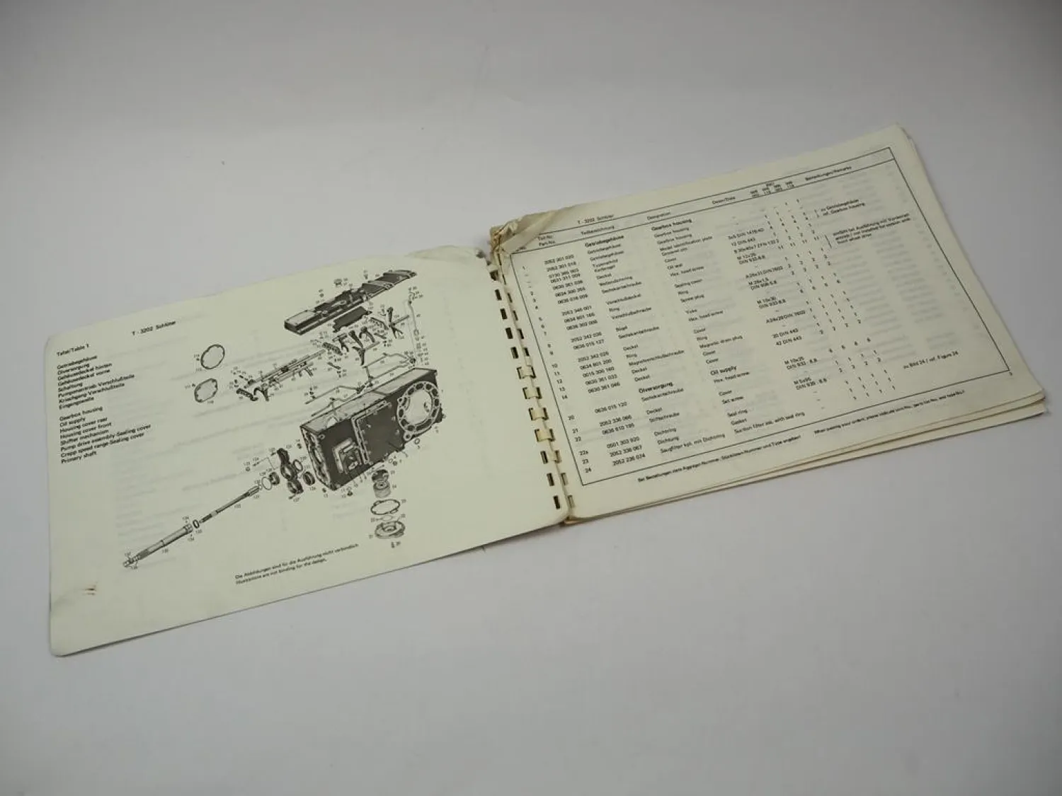 Original ZF T-3202 Schleppertriebwerk Ersatzteilliste Parts List Schlüter 1975