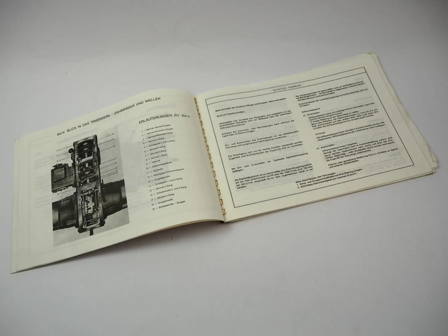 Original ZF T-325 Triebwerk Bedienung Wartung Ersatzteilliste im Schlüter Eicher