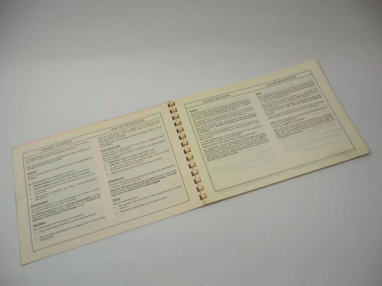 Original ZF T-3315 Schleppertriebwerk Bedienung Wartung Ersatzteilliste Schlüter