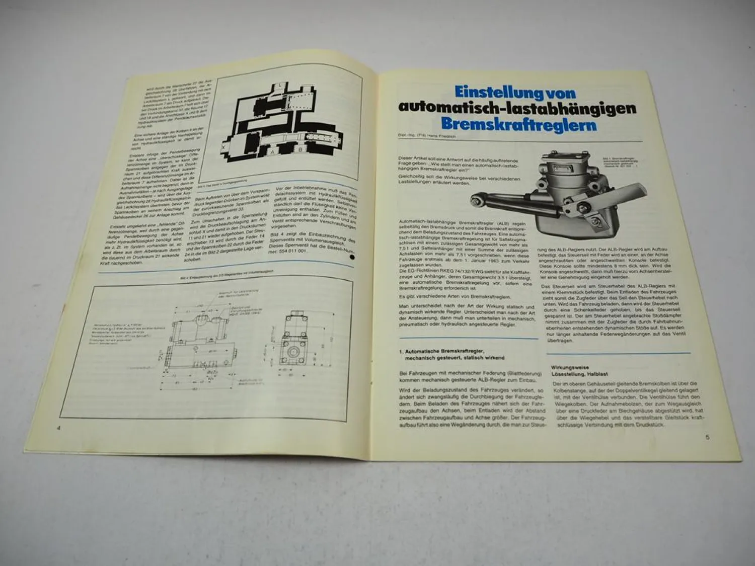 Originale Werkszeitschrift Graubremse Hydraulische Pendelachsabstützung Radlader