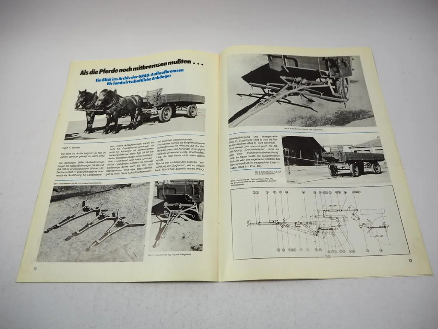 Originale Werkszeitschrift Graubremse Hydraulische Pendelachsabstützung Radlader